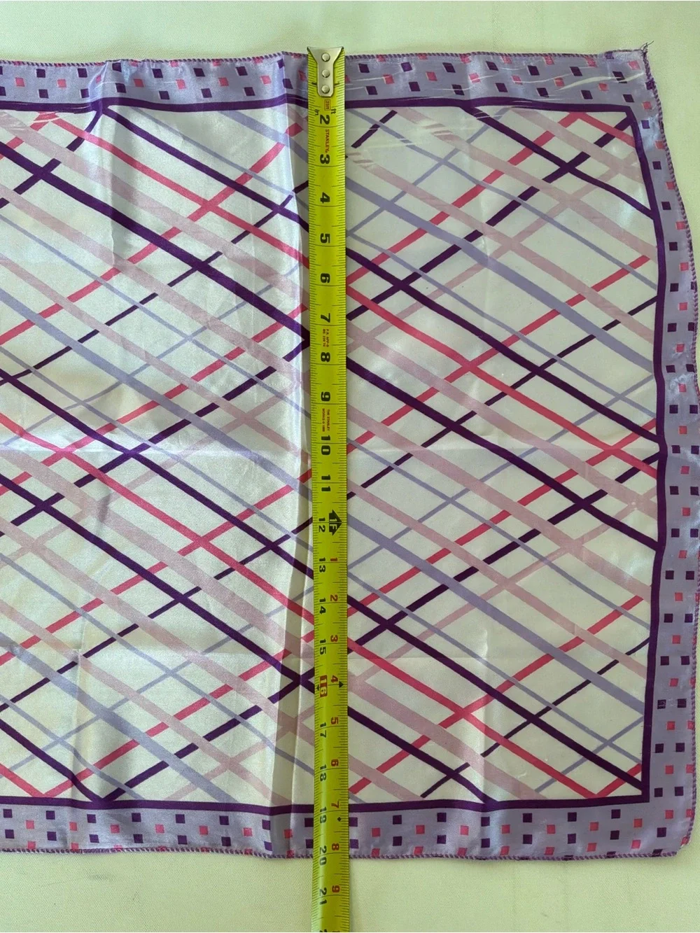 Purple Geometric Silk-Like Scarf - Women Accessories